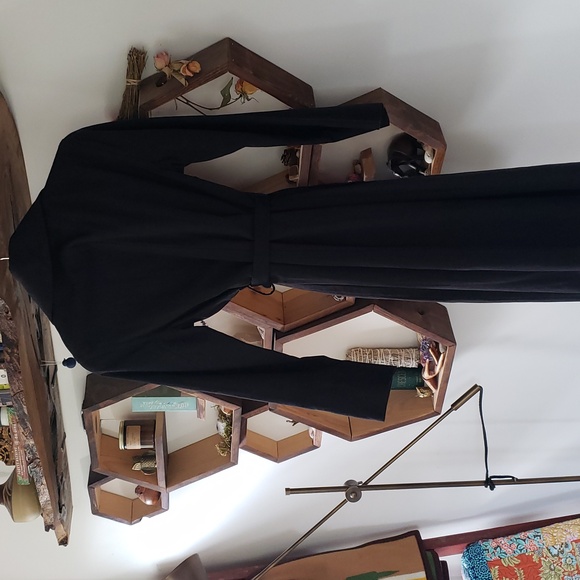 Everlane Black Draped Trench Coat Sz S. Excellent condition - Picture 6 of 8